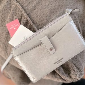 NWT Gray Kate Spade Jackson Small Tab Crossbody